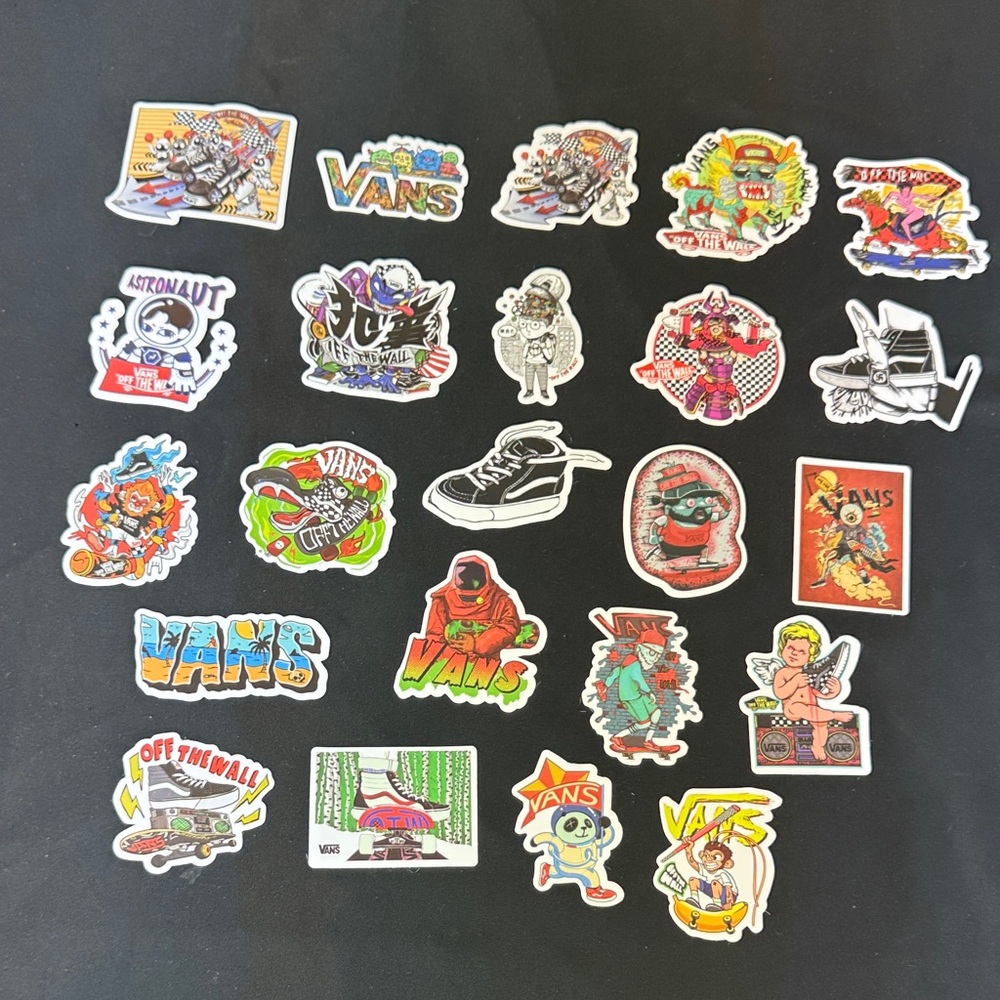 Vans Vibrant Graphic Sticker Collection waterproof stickers assortment bundle 30